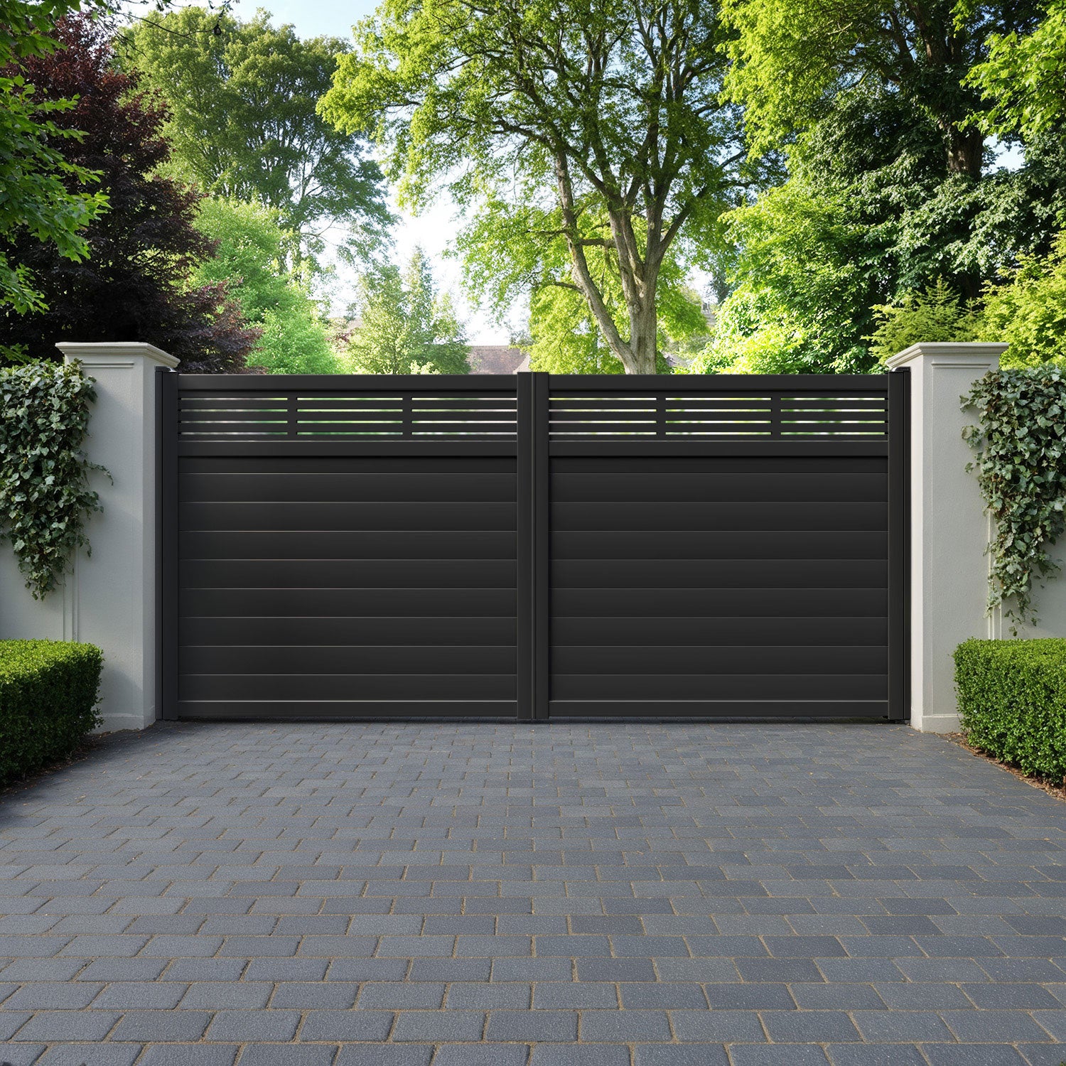 Aspen Aluminium Straight Top Driveway Gate
