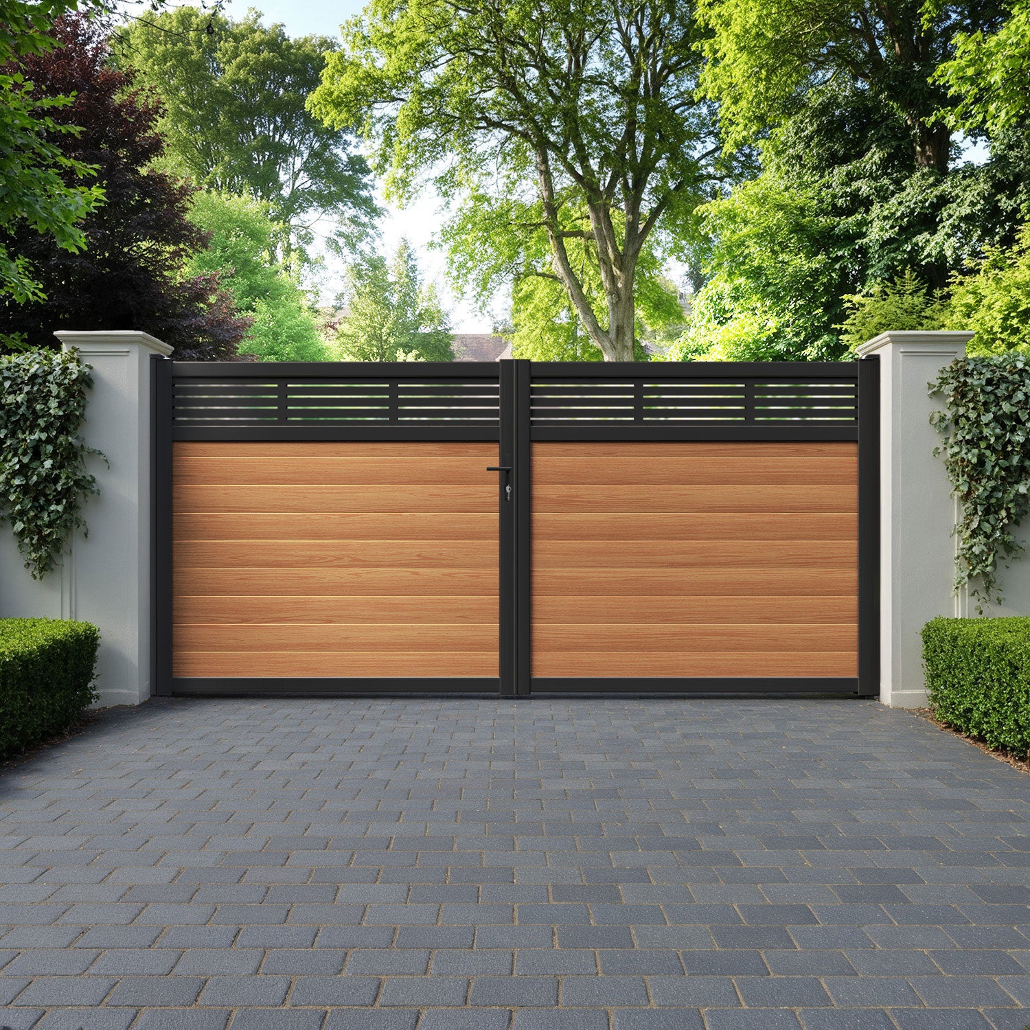Aspen Aluminium Straight Top Driveway Gate