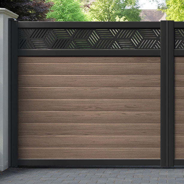 Cubed Aluminium Straight Top Driveway Gate