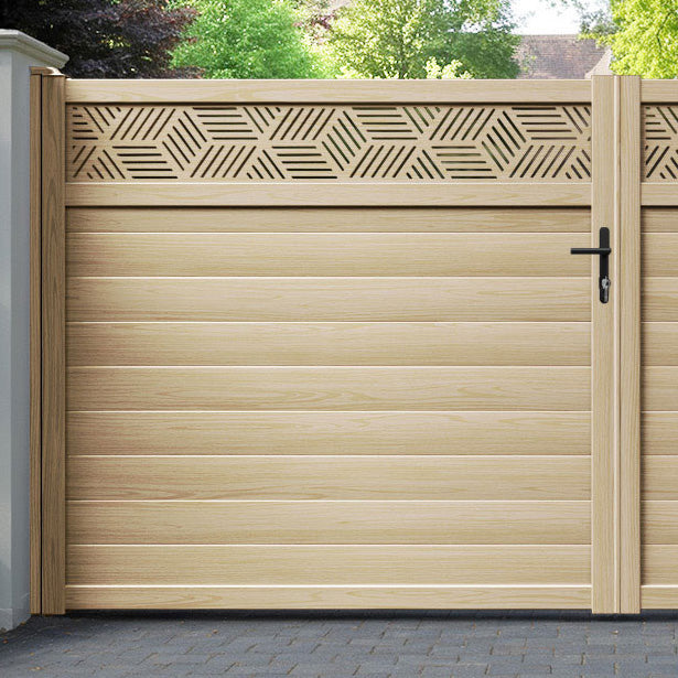 Cubed Aluminium Straight Top Driveway Gate