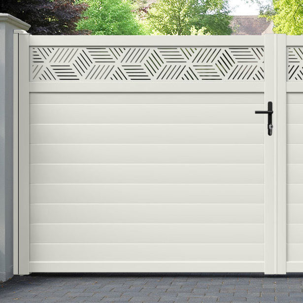 Cubed Aluminium Straight Top Driveway Gate