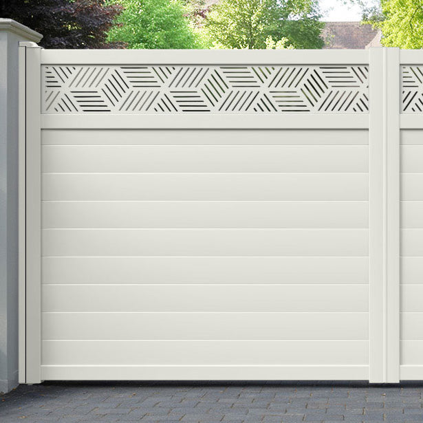 Cubed Aluminium Straight Top Driveway Gate