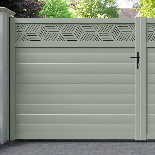 Cubed Aluminium Straight Top Driveway Gate