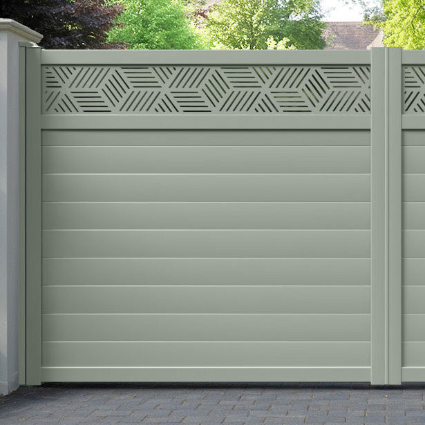 Cubed Aluminium Straight Top Driveway Gate