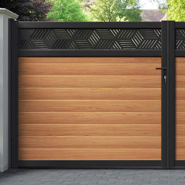 Cubed Aluminium Straight Top Driveway Gate