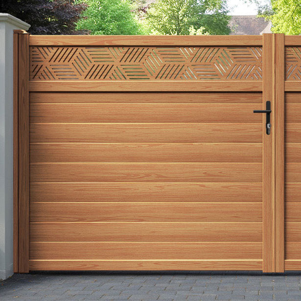 Cubed Aluminium Straight Top Driveway Gate