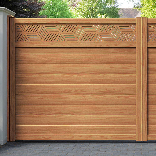 Cubed Aluminium Straight Top Driveway Gate