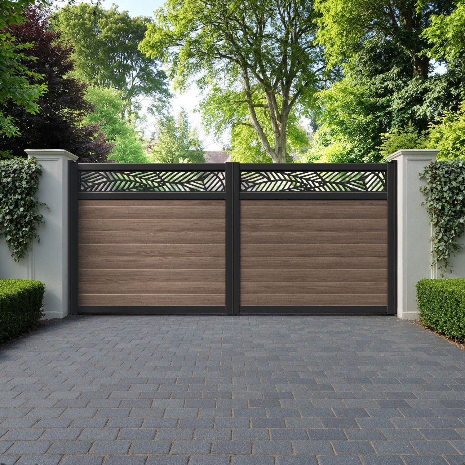 Habitat Aluminium Straight Top Driveway Gate