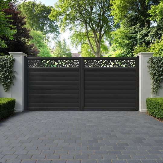 Heritage Aluminium Straight Top Driveway Gate