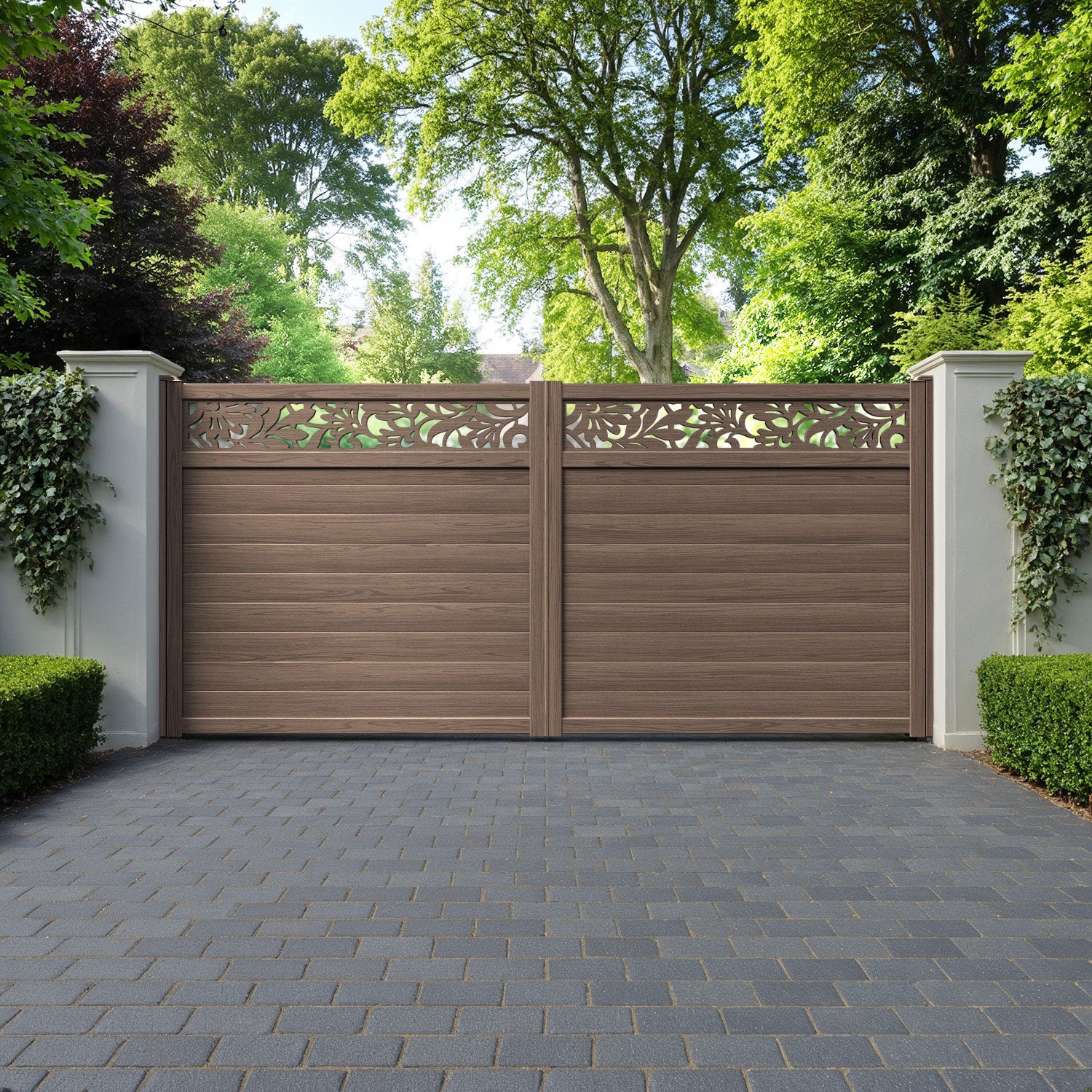 Heritage Aluminium Straight Top Driveway Gate