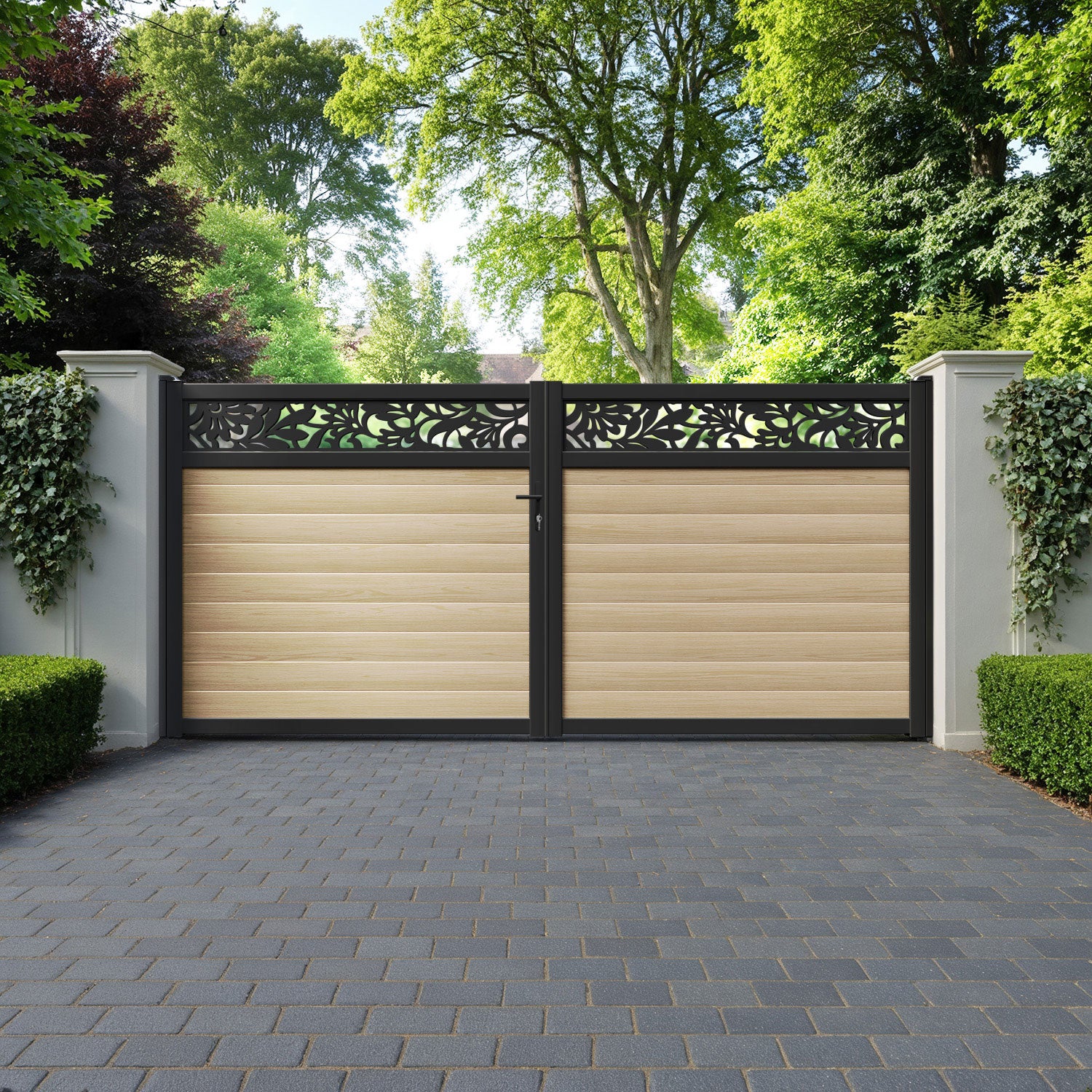 Heritage Aluminium Straight Top Driveway Gate