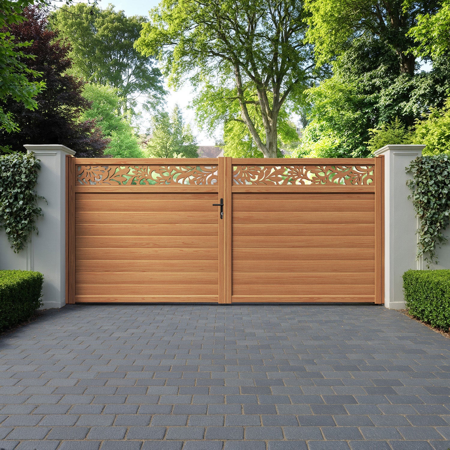 Heritage Aluminium Straight Top Driveway Gate