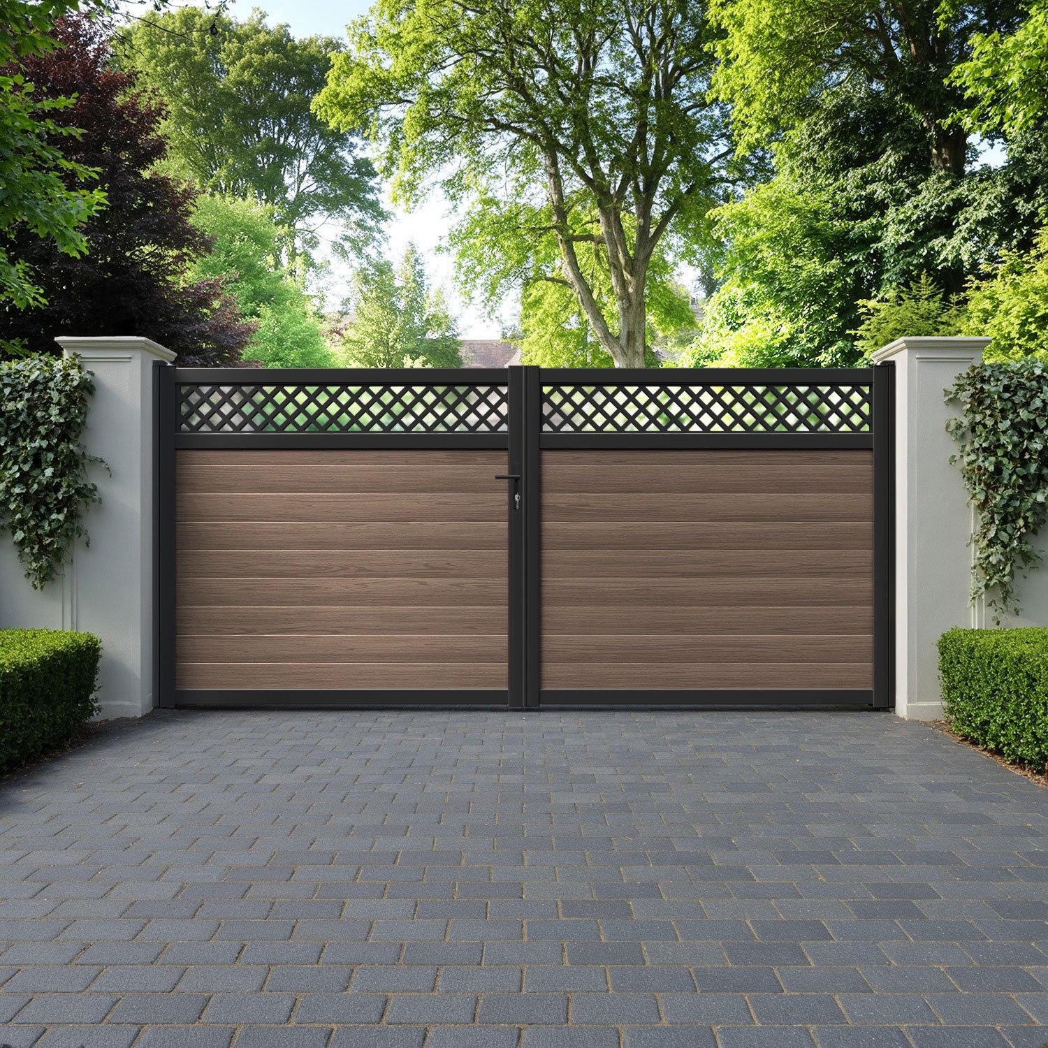 Hive Aluminium Straight Top Driveway Gate