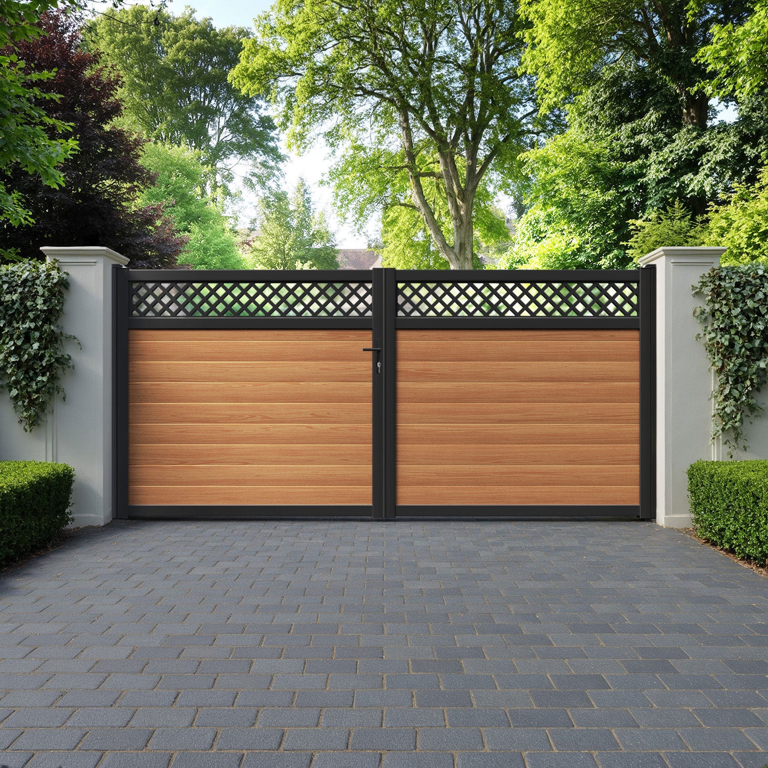 Hive Aluminium Straight Top Driveway Gate