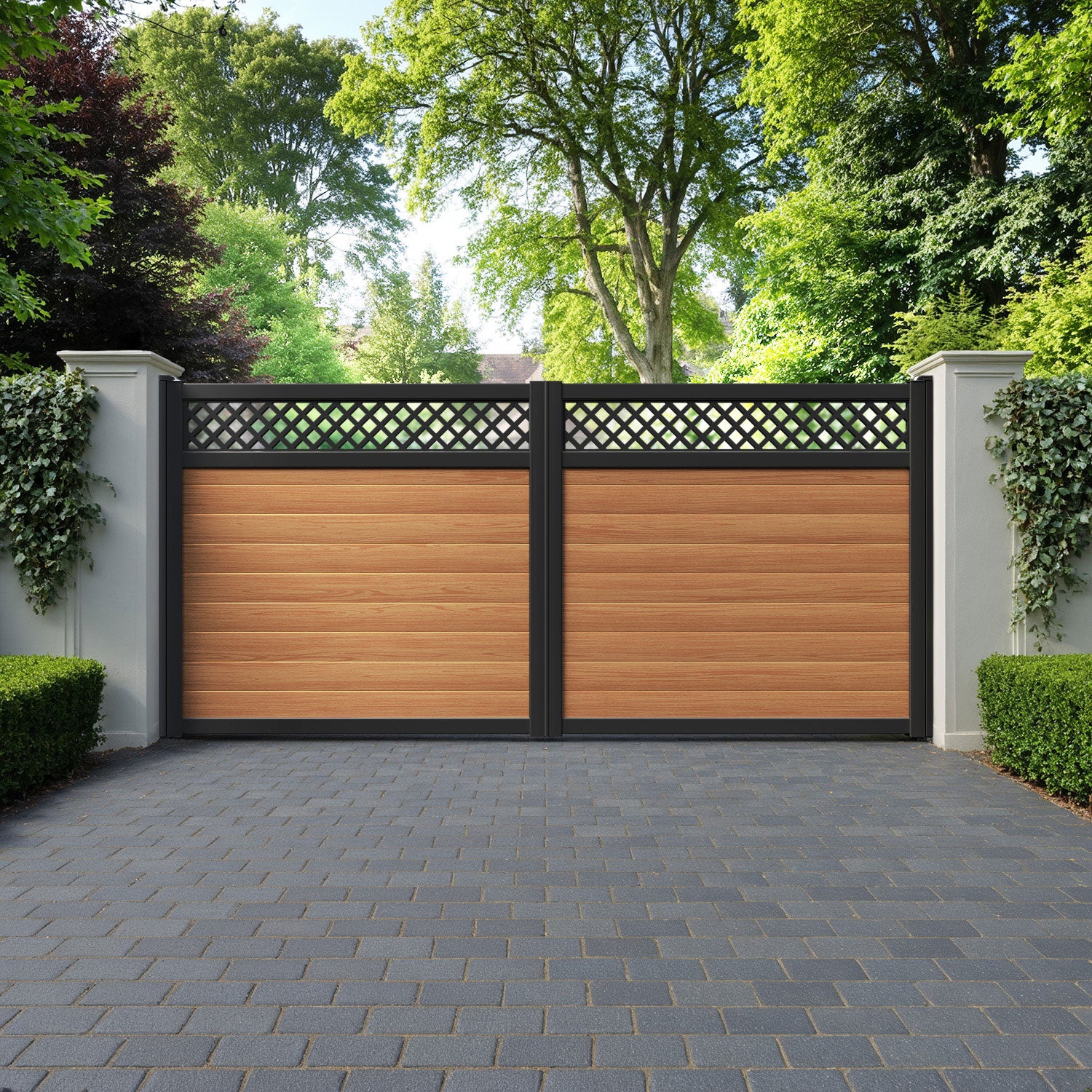 Hive Aluminium Straight Top Driveway Gate