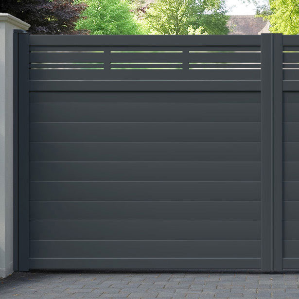Linea Aluminium Straight Top Driveway Gate