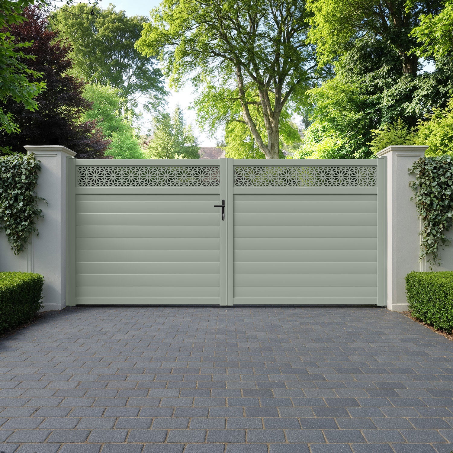 Narwa Aluminium Straight Top Driveway Gate