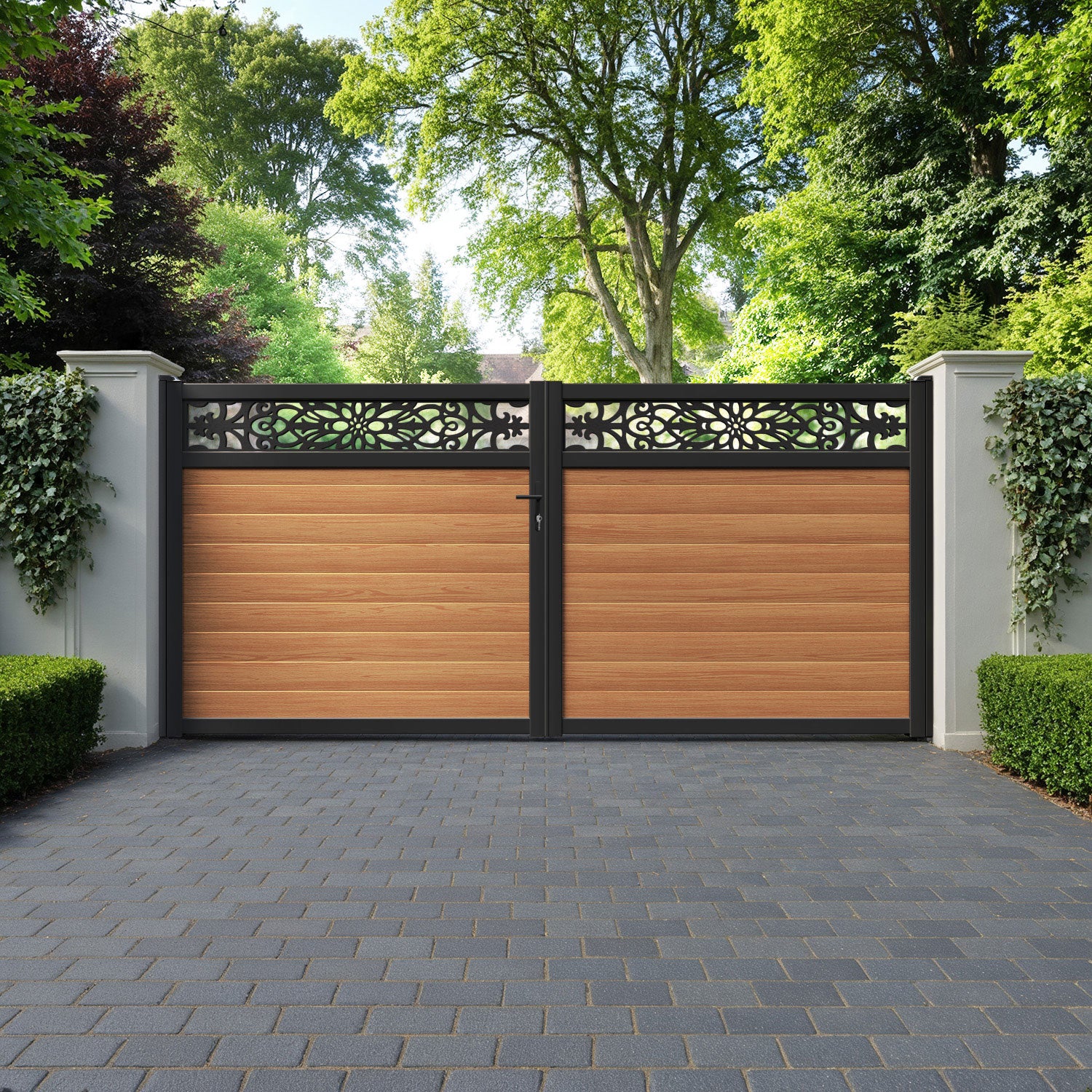 Windsor Aluminium Straight Top Driveway Gate
