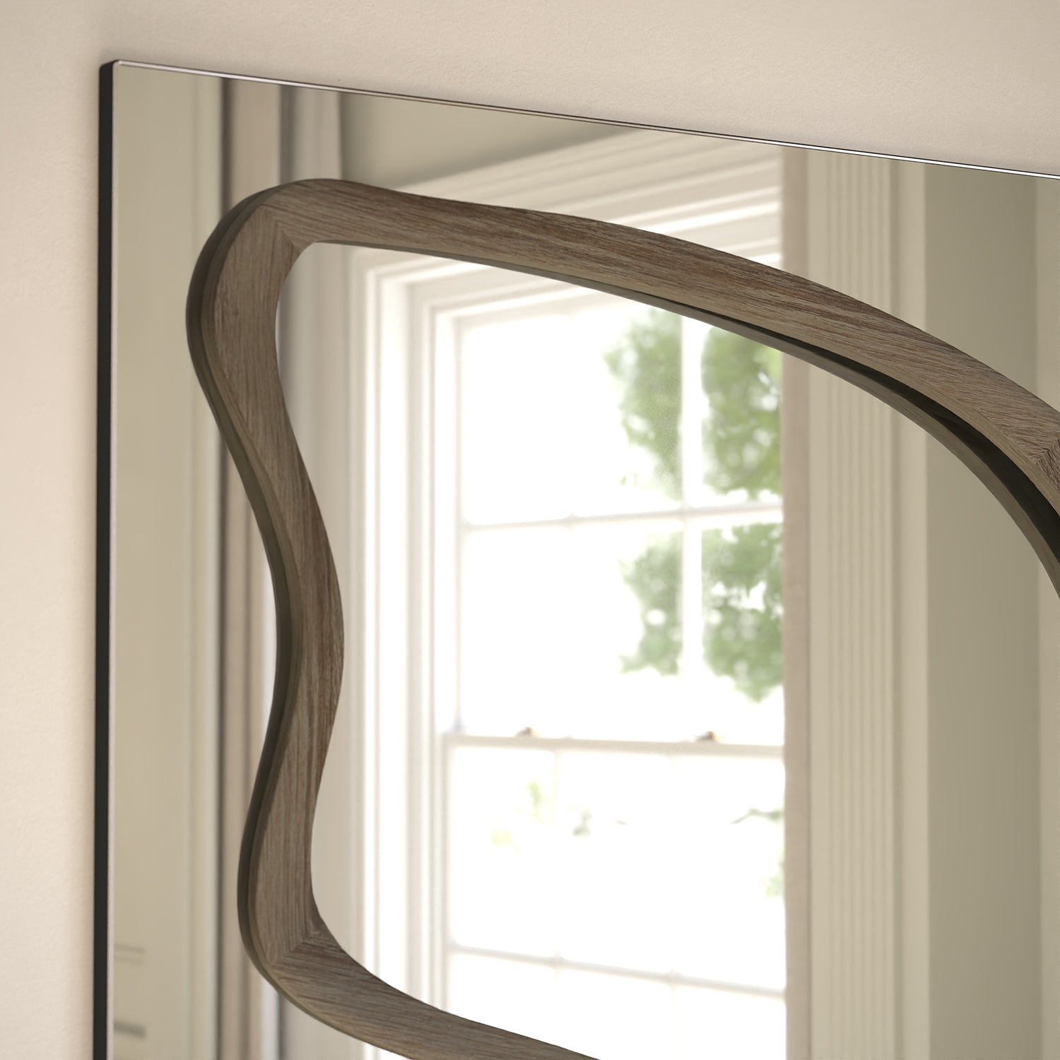 Eclipse Frame Within Rectangular Wall Mirror