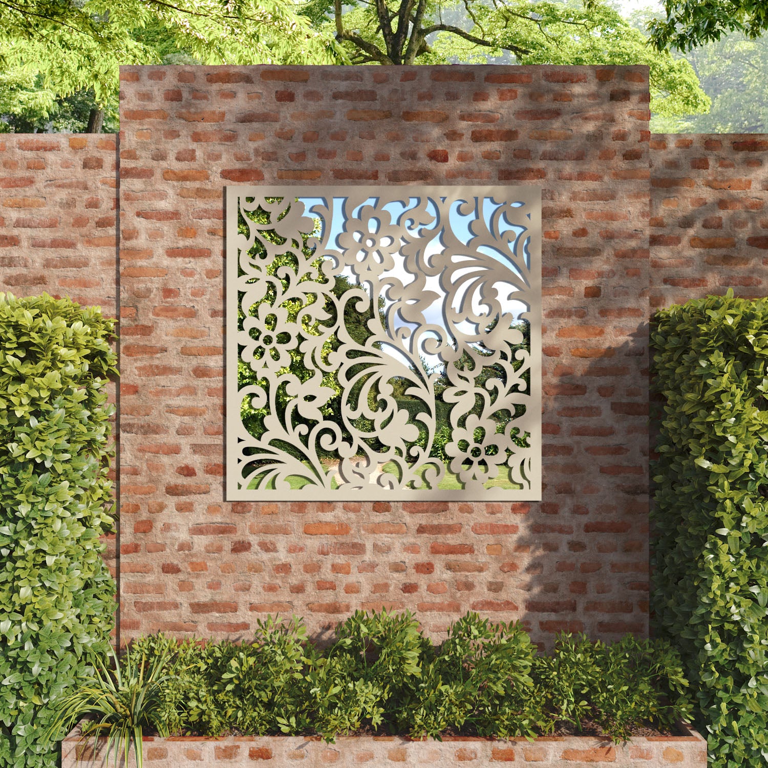Eden outdoor decorative mirrored panel