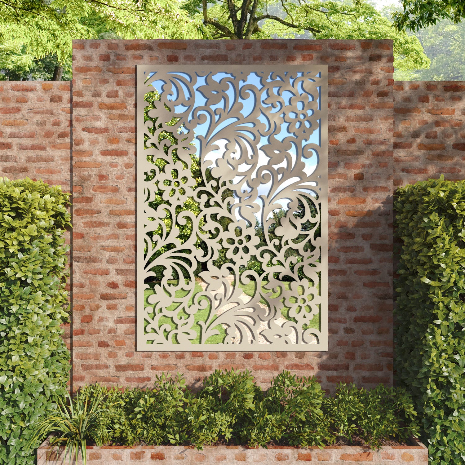 Eden outdoor decorative mirrored panel