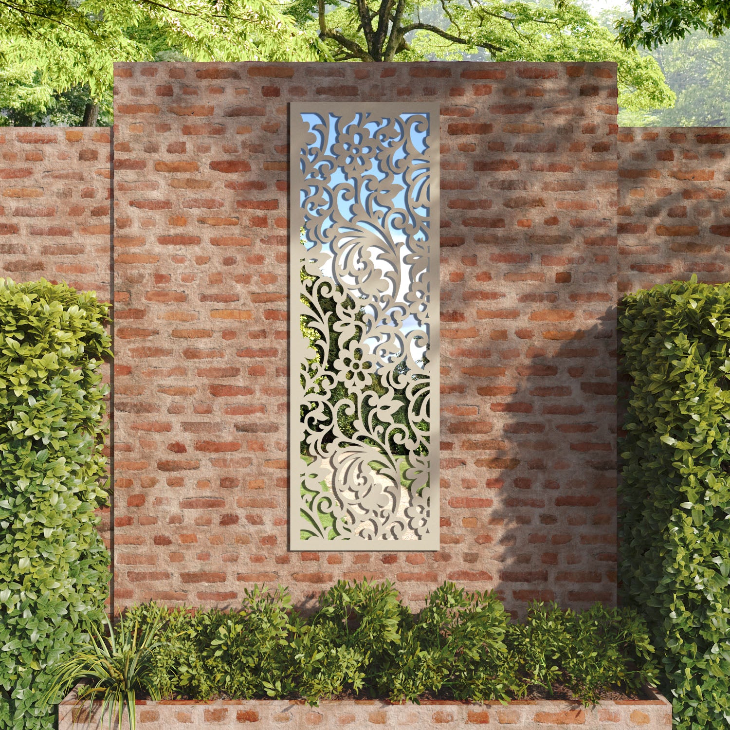 Eden outdoor decorative mirrored panel
