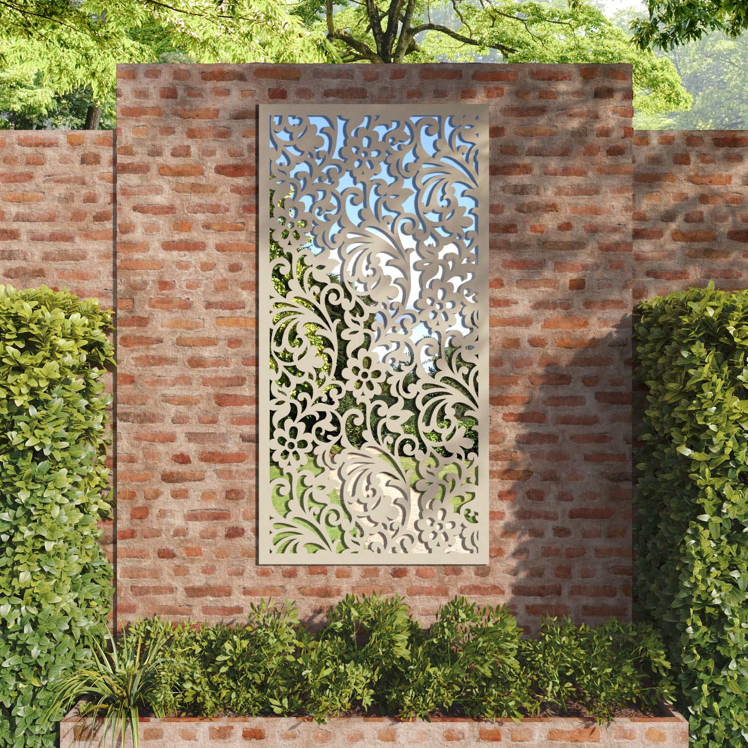 Eden outdoor decorative mirrored panel