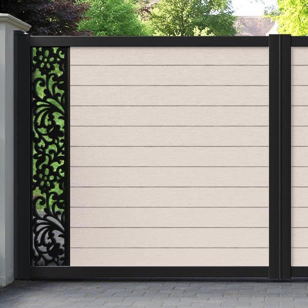 Fusion Eden Straight Top Driveway Gate - Mid Stone - End Screen