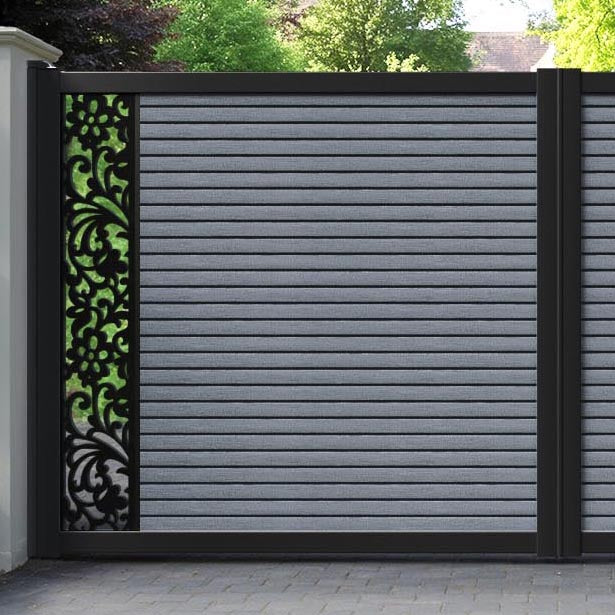 Hudson Eden Straight Top Driveway Gate - Anthracite - End Screen