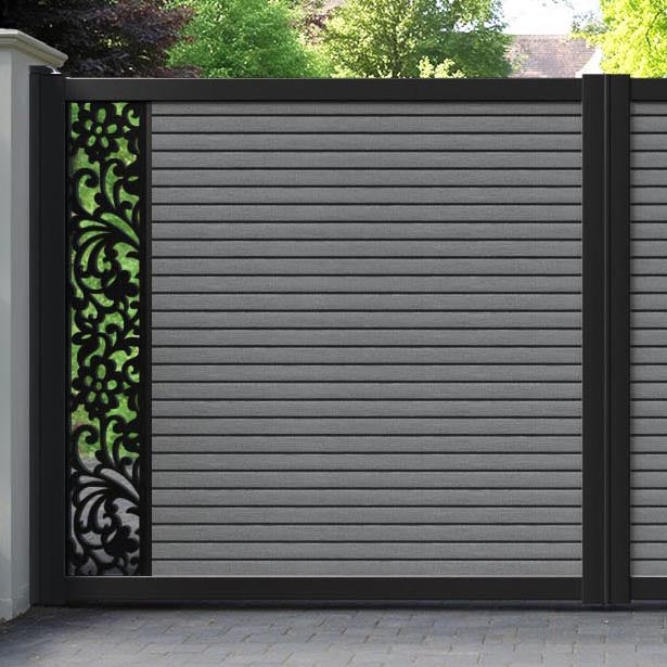 Hudson Eden Straight Top Driveway Gate - Mid Grey - End Screen