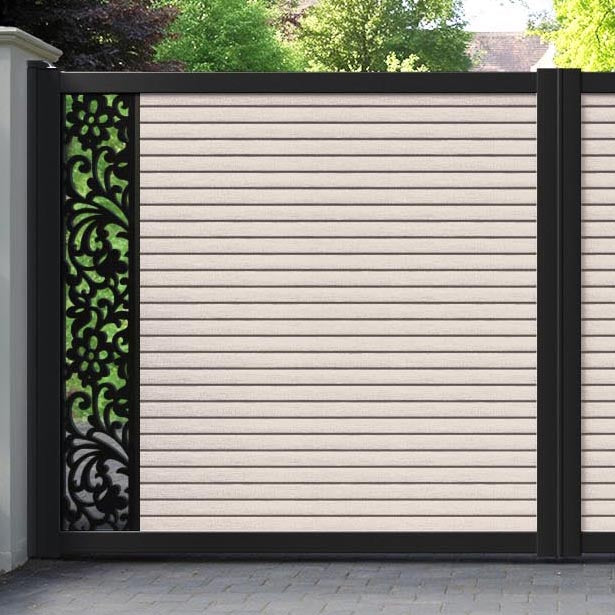 Hudson Eden Straight Top Driveway Gate - Mid Stone - End Screen