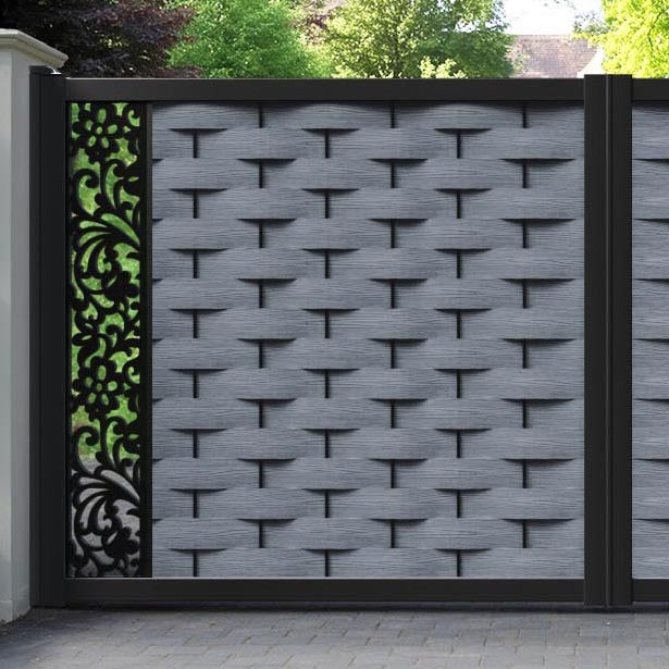 Ripple Eden Straight Top Driveway Gate - Anthracite - End Screen