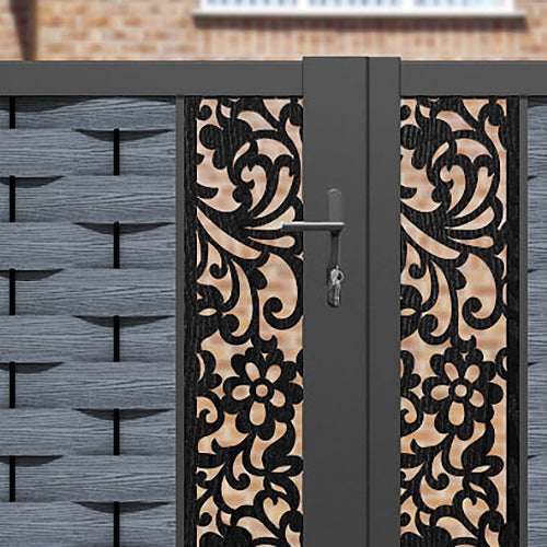 Ripple Eden Straight Top Driveway Gate - Anthracite - Middle Screen