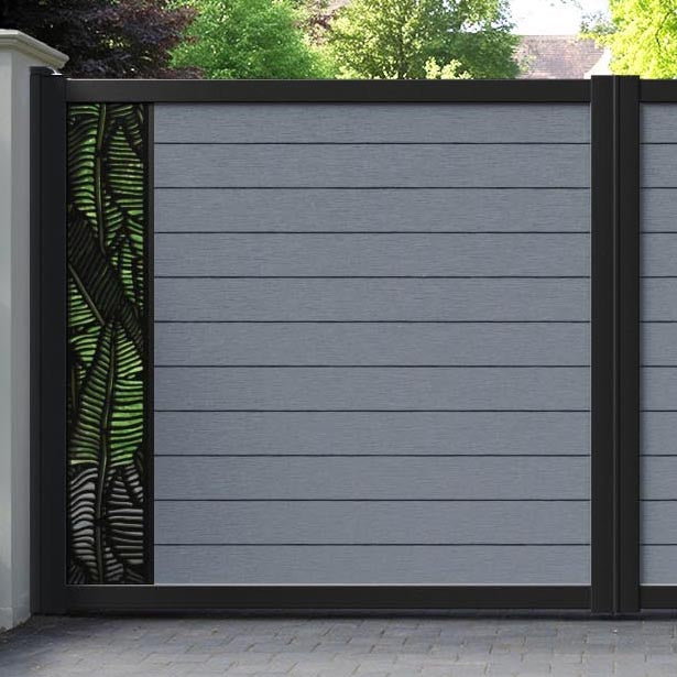Fusion Feather Straight Top Driveway Gate - Anthracite - End Screen
