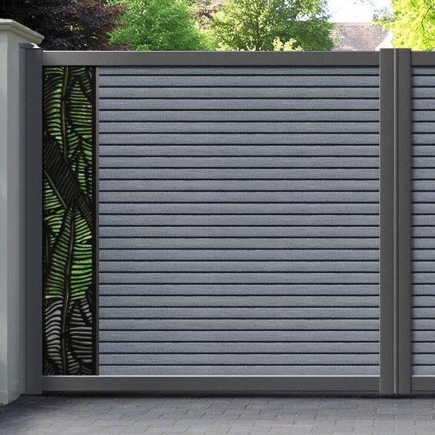 Hudson Feather Straight Top Driveway Gate - Anthracite - End Screen