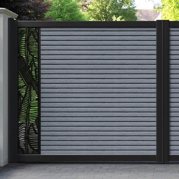 Hudson Feather Straight Top Driveway Gate - Anthracite - End Screen
