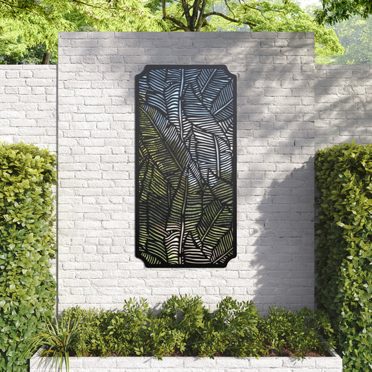 Feather Regal Decorative Mirrored Panel