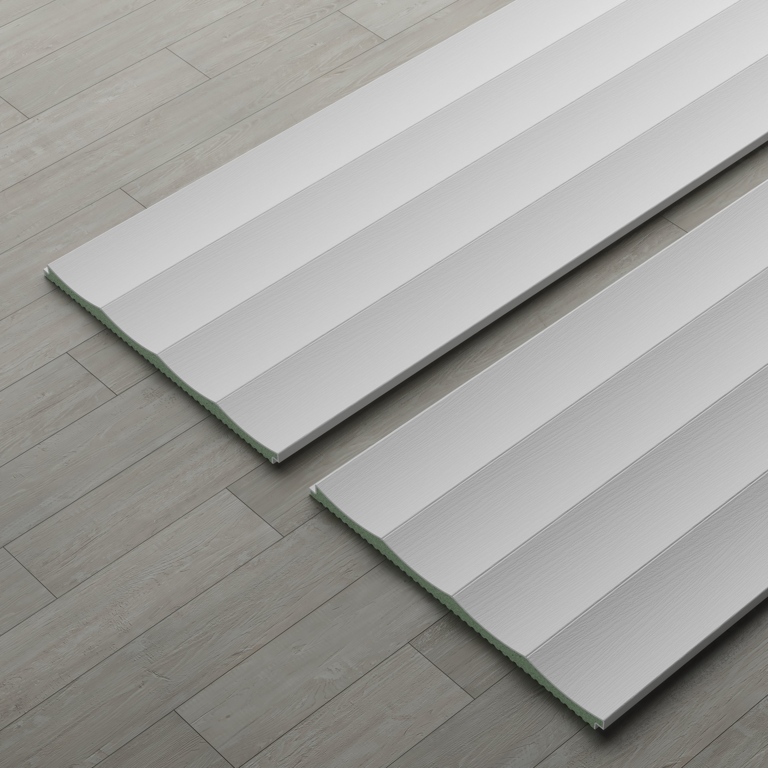 Primed Fluted Wall Panel - Wide Flutes - H240cm x W22cm (Pack of 2)
