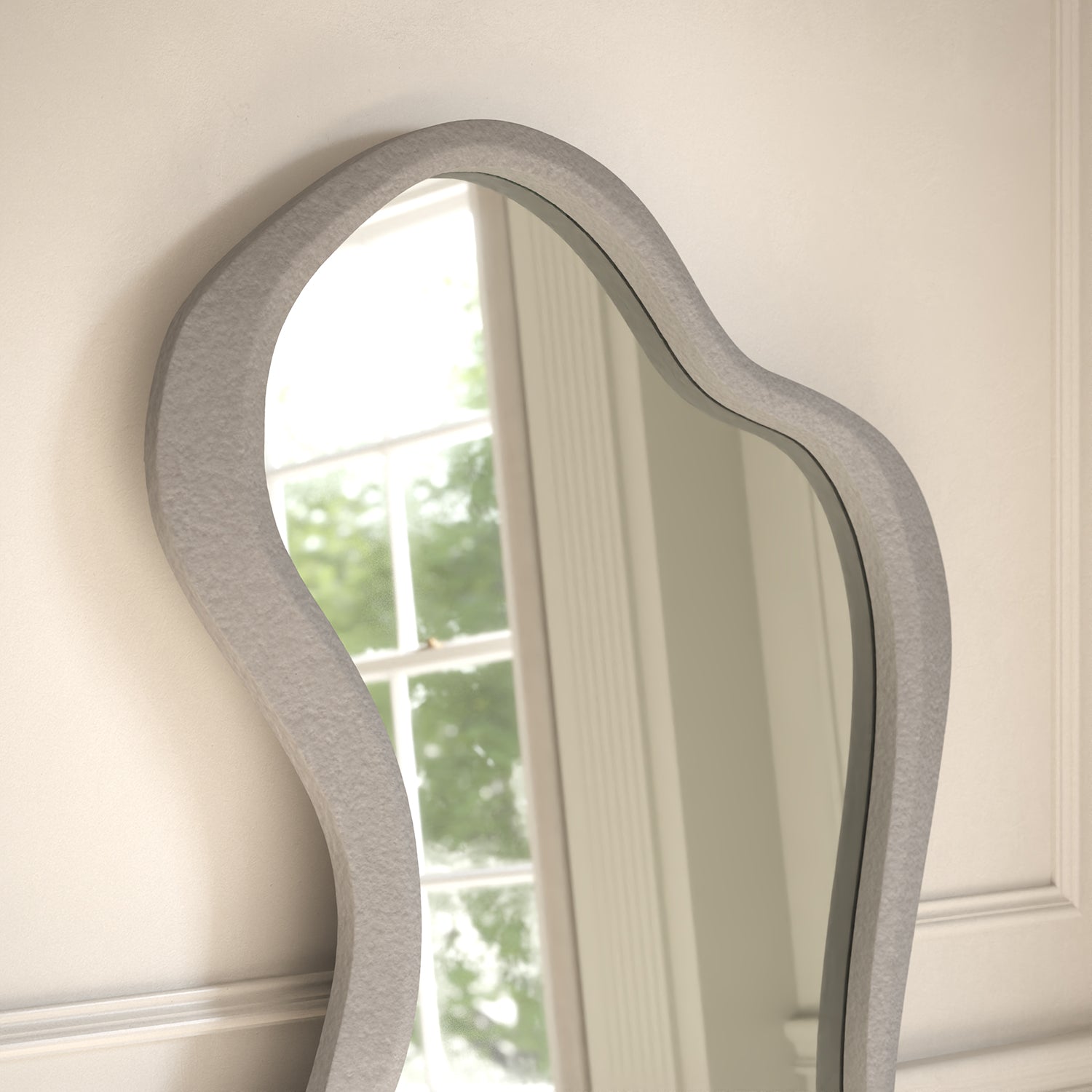 Forma Framed Misshaped Full-Length Leaner Mirror - with LED