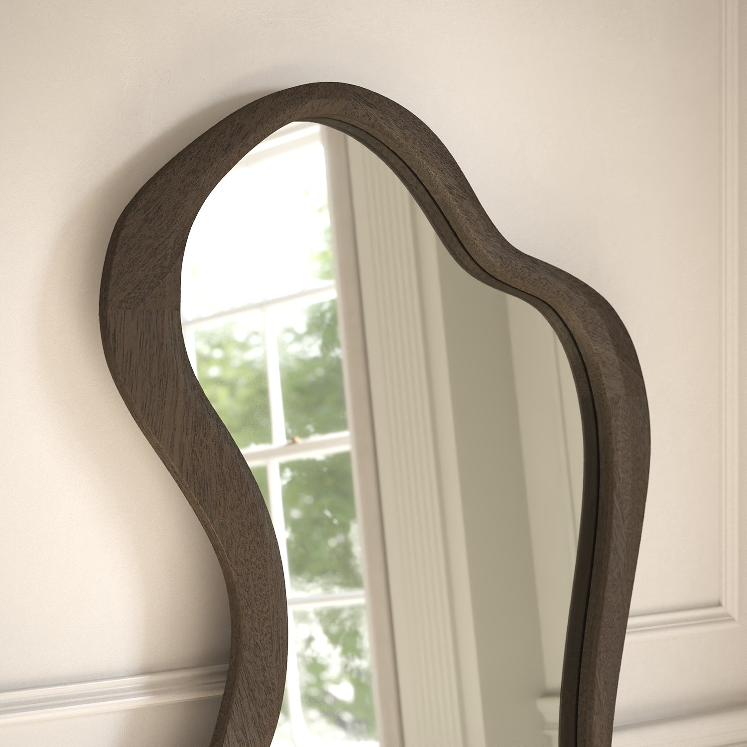 Forma Framed Misshaped Full-Length Leaner Mirror - with LED