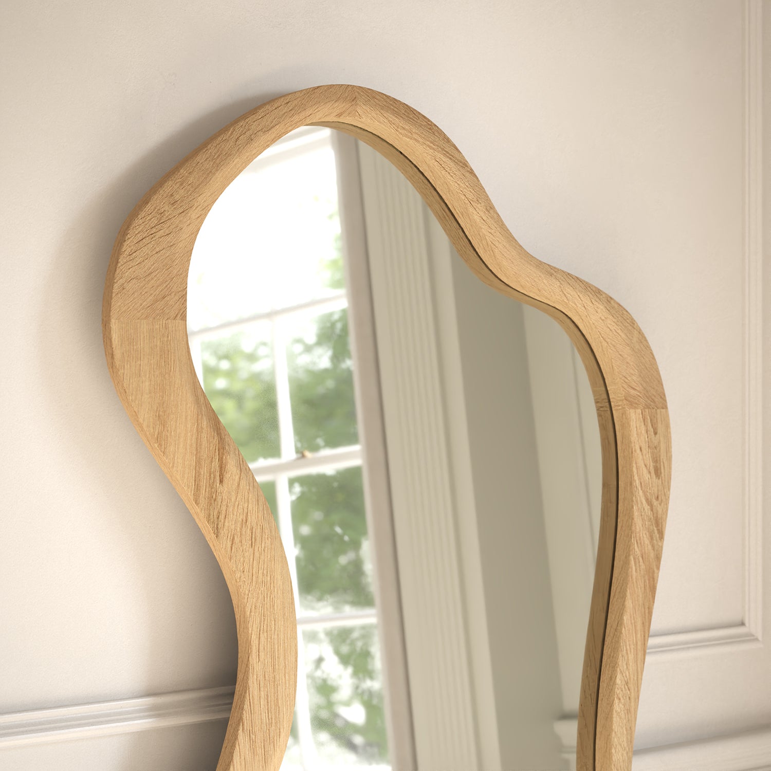 Forma Framed Misshaped Full-Length Leaner Mirror - with LED