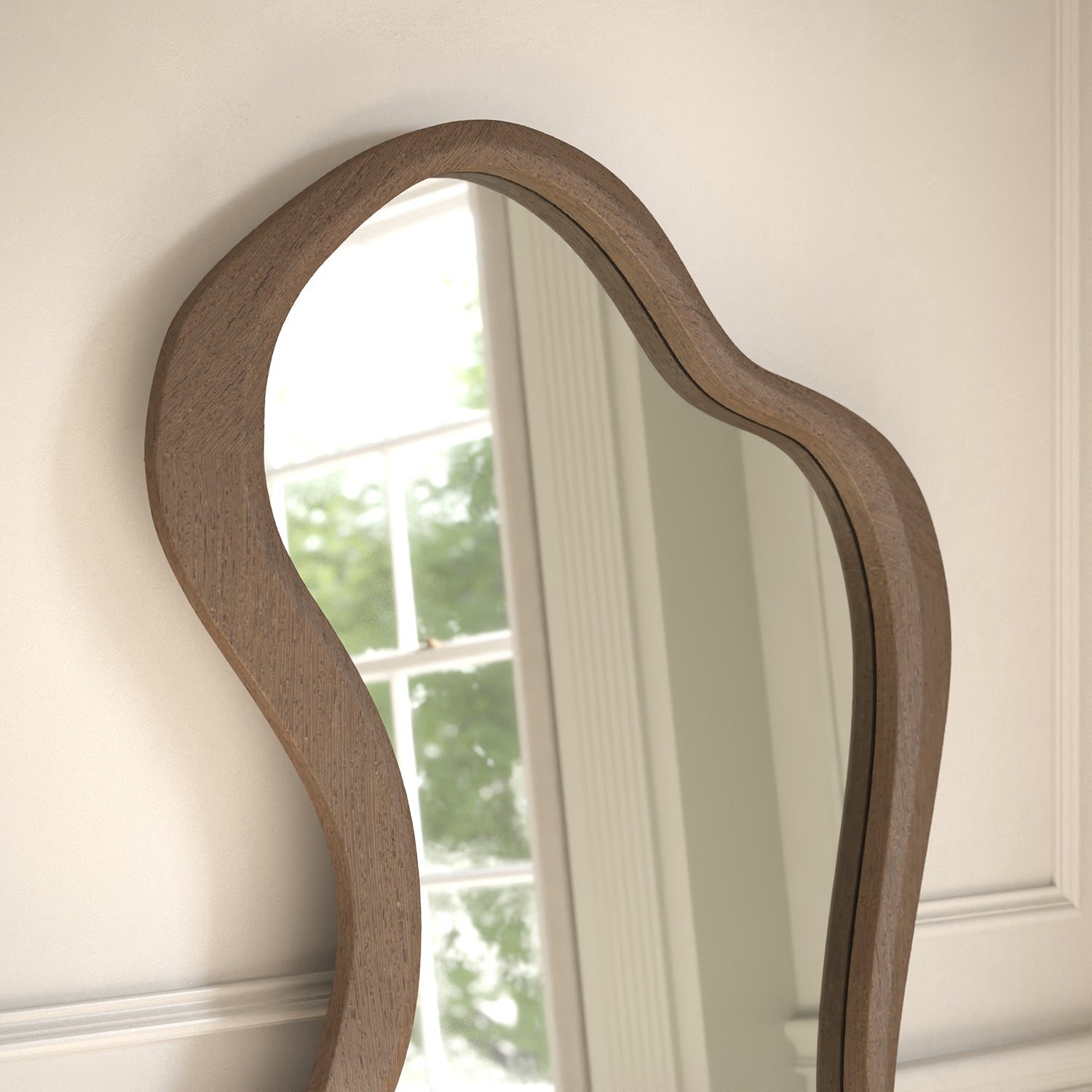 Forma Framed Misshaped Full-Length Leaner Mirror - with LED