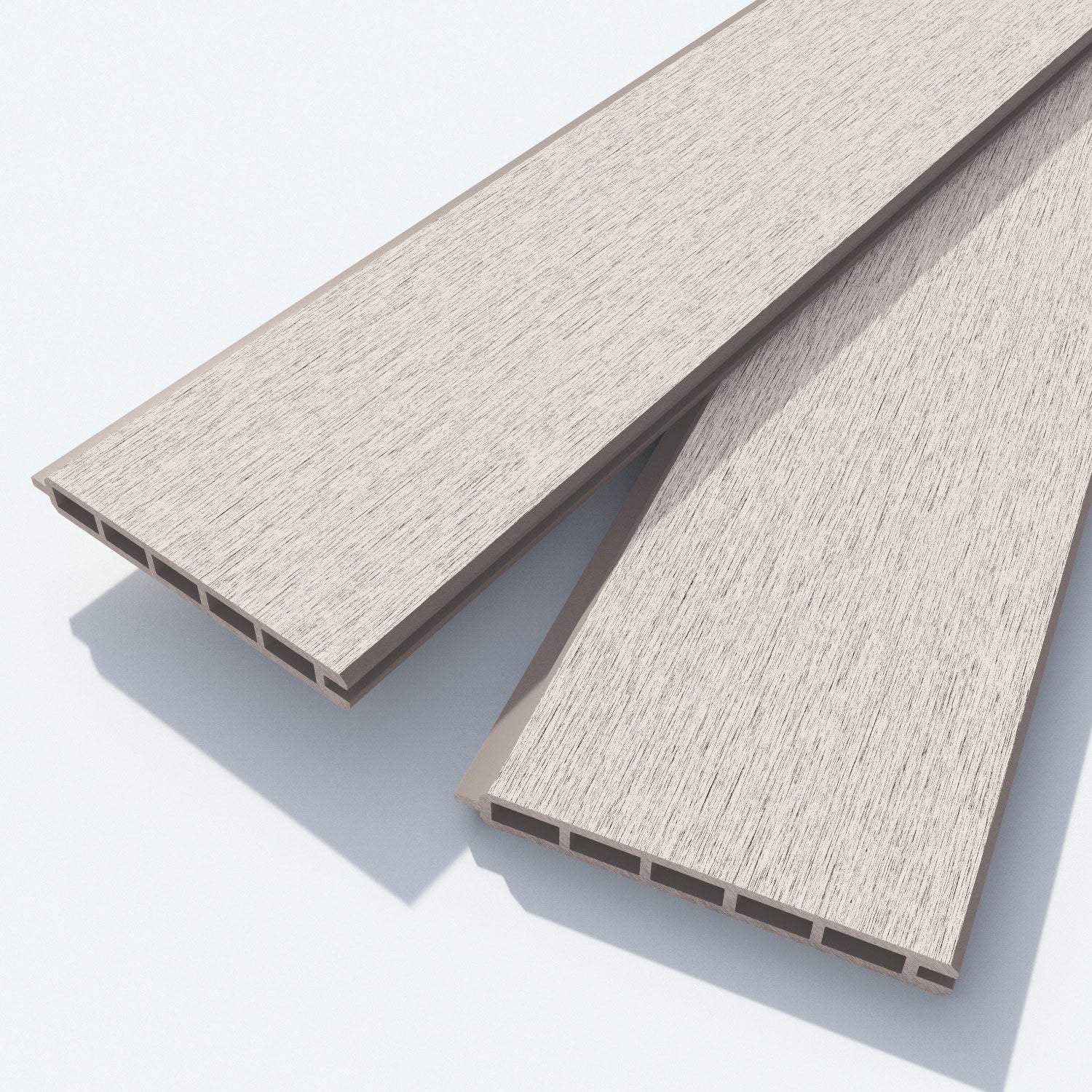 Fusion Oxford Curved Top Fence Panel - Mid Stone - with our composite posts