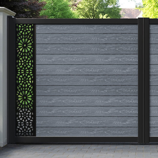 Classic Alnara Straight Top Driveway Gate - Anthracite - End Screen