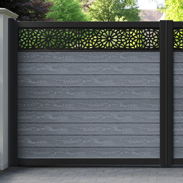 Classic Alnara Straight Top Driveway Gate - Anthracite - Top Screen
