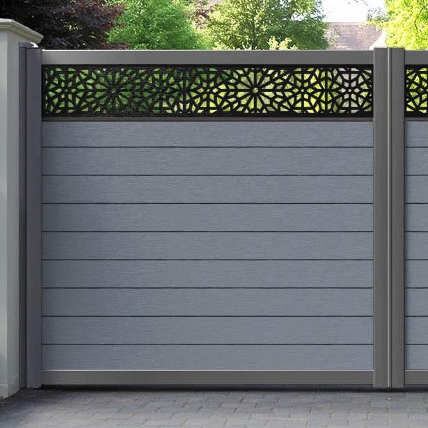 Fusion Alnara Straight Top Driveway Gate - Anthracite - Top Screen