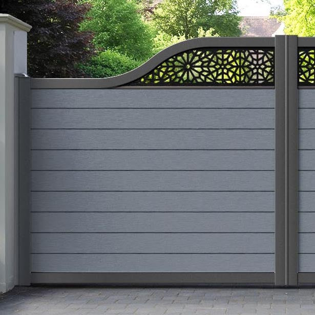 Fusion Alnara Curved Top Driveway Gate - Anthracite - Top Screen