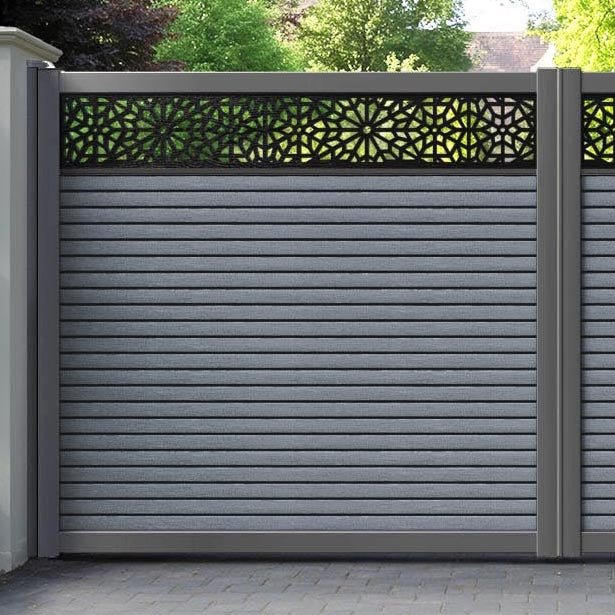 Hudson Alnara Straight Top Driveway Gate - Anthracite - Top Screen