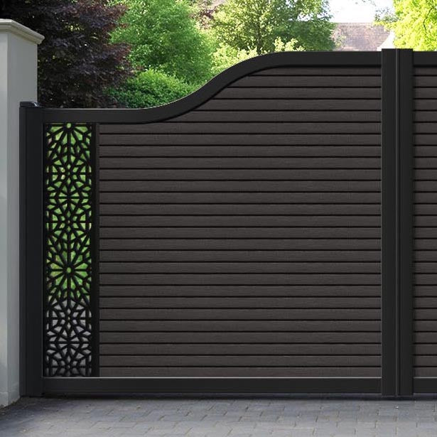 Hudson Alnara Curved Top Driveway Gate - Dark Oak - End Screen