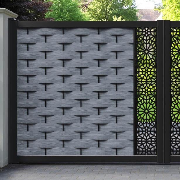 Ripple Alnara Straight Top Driveway Gate - Anthracite - Middle Screen
